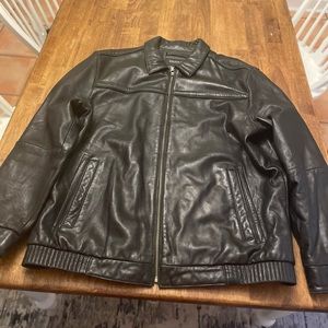 Mens Leather Jacket Emanuel XXL